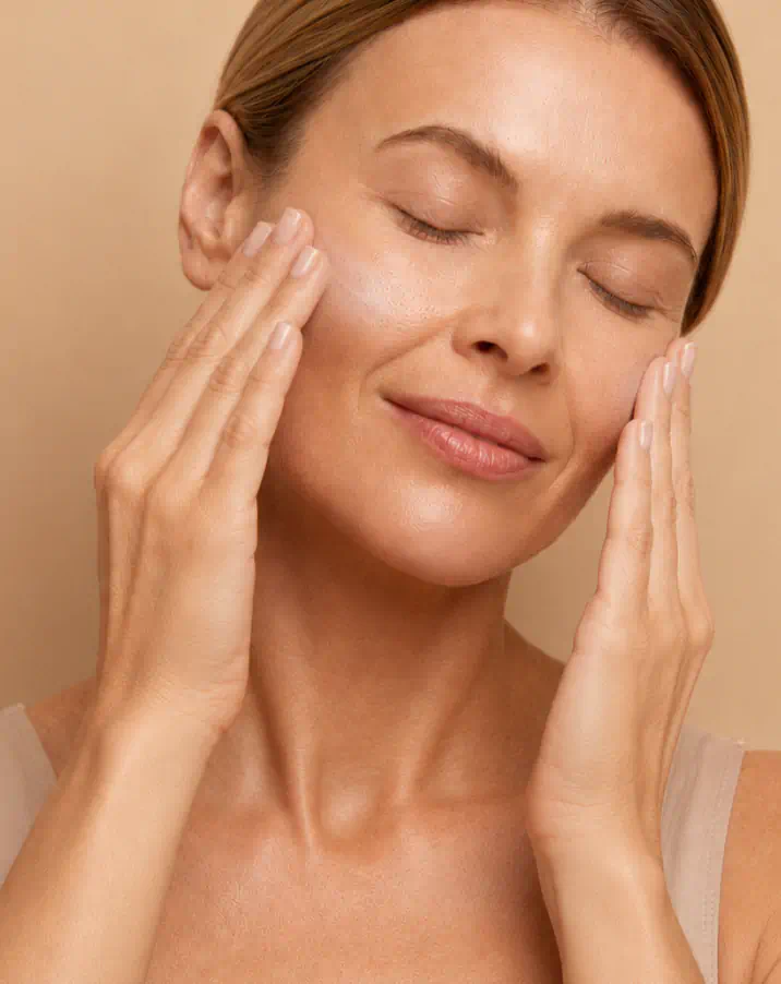 Finishing the routine with moisturizer and SPF