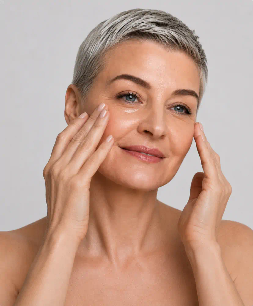Letting the gel absorb into the skin